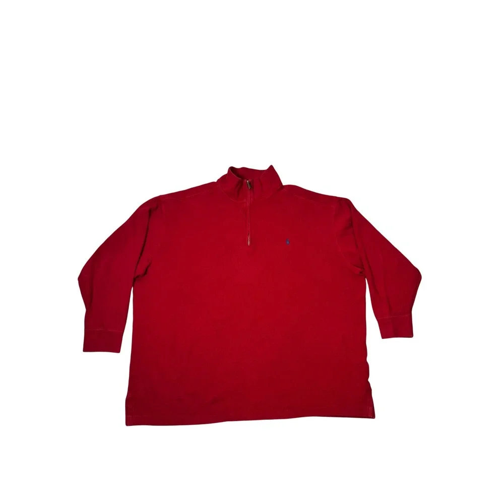 Polo by Ralph Lauren 1/4 Zip Pullover Sweater Red Men's Size 2XB